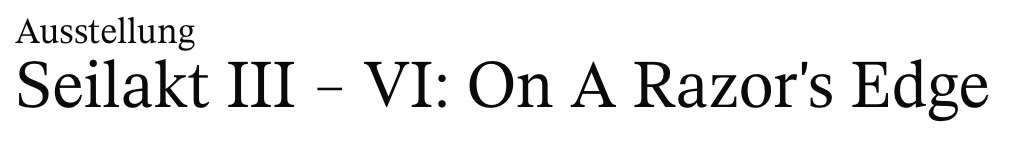 HGB Leipsig - Seilakt III – VI: On A Razor's Edge