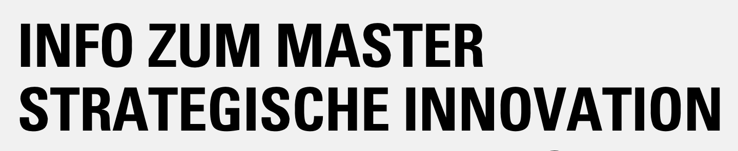 Info zum Master Strategische Innovation Uni Wuppertal